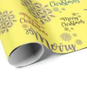 Geel kerstpapier voor fijne kerstwrapping cadeaupapier (Rol Hoek)