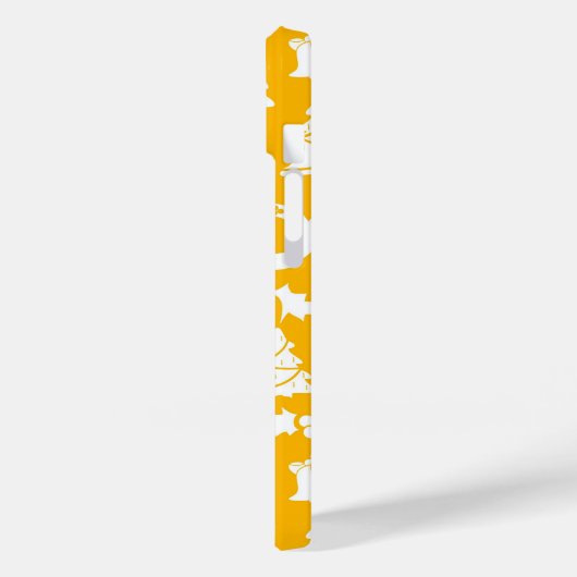 Geel kerstpatroon Case-Mate iPhone case (Achterkant / Links)