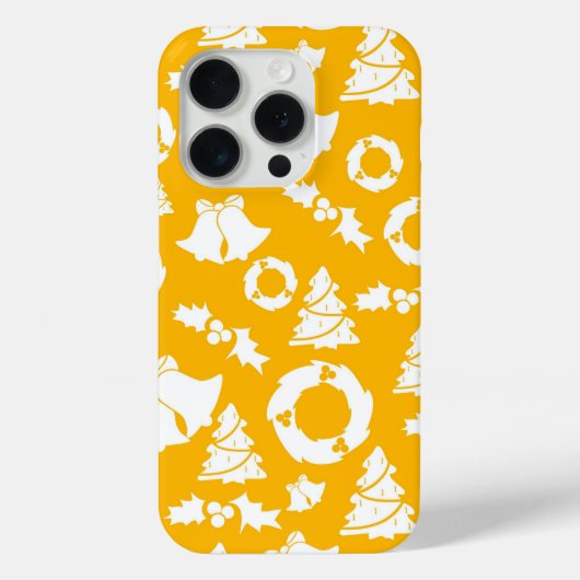 Geel kerstpatroon Case-Mate iPhone case (Achterkant)