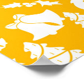 Geel kerstpatroon poster (Hoek)