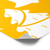 Geel kerstpatroon poster (Hoek)