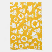 Geel kerstpatroon theedoek (Verticaal)