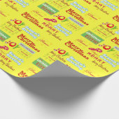 Geel kerstverfpapier voor kerstvakantie cadeaupapier (Hoek)