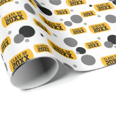 Geel "Klasse" Label en Stippen flesje Cadeaupapier (Rol Hoek)