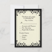 Geel Klasse RSVP met Menu (Achterkant)