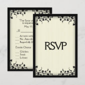 Geel Klasse RSVP met Menu (Voorkant / Achterkant)