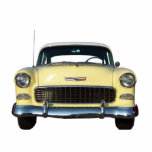 Geel Klassieke Chevrolet 1955 Fotobeeldje Ornament<br><div class="desc">Geel Klassieke Chevrolet 1955</div>