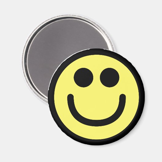 Geel Klassieke gezicht Magneet (Voorkant / Achterkant)
