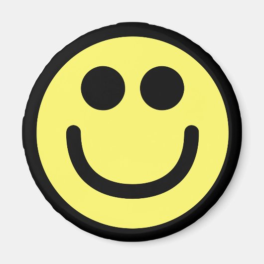 Geel Klassieke gezicht Magneet (Voorkant)