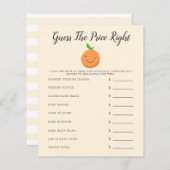 Geel klein Baby shower raadt de prijs (Voorkant / Achterkant)