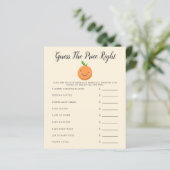 Geel klein Baby shower raadt de prijs (Staand voorkant)