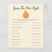 Geel klein Baby shower raadt de prijs (Voorkant)