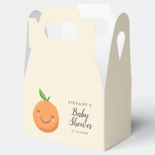 Geel klein cutie Baby shower Bedankdoosjes (Geopend)