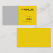 Geel, klein, eenvoudig laagje visitekaartje (Voorkant / Achterkant)