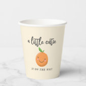 Geel Kleine Cutie Genderneutraal Baby shower Papieren Bekers (Voorkant)