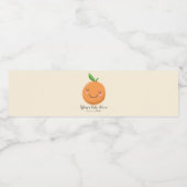 Geel Kleine Cutie Thema Sinaasappels Baby shower Waterfles Etiket (Enkel label)