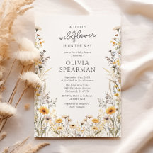 Geel Kleine Wilde Bloem Baby Shower