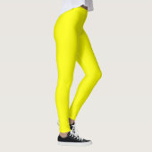 Geel Kleur Effen Vlak Leggings (Rechts)