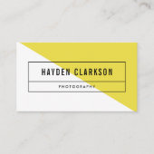 Geel kleurblok Modern Visitekaartje (Voorkant)