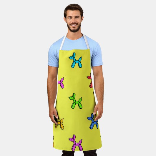 Geel kleurig ballon Schort Honden (Gedragen)