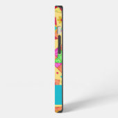 Geel Kleurrijk Patchwork Quiltblok Aangepast iPhone Hoesje (Linkerkant)