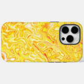 Geel Kleurrijke Abstracte Marmeren Textuur Vloeist Case-Mate iPhone Case (Achterkant (horizontaal))
