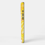 Geel Kleurrijke Abstracte Marmeren Textuur Vloeist iPhone Hoesje (Linkerkant)