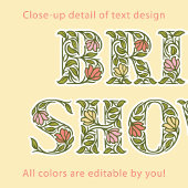 Geel Kleurrijke Bloemen Bruids Douche Uitnodiging