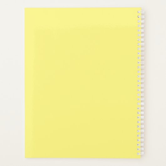 Geel Kleurrijke Paraplu's School Classroom Planner (Achterkant)