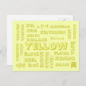 Geel - Kleurtalen op Briefkaarten (Voorkant / Achterkant)