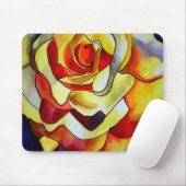 Geel klimmende vriesbloem muismat (Met muis)