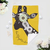 Geel Koel Funky Paisley Giraffe Inspirerend Golfhanddoek