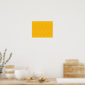 Geel, koel, trendy, modern, urbane zigzagpatroon poster (Keuken)