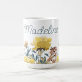  geel koffel aan de Floral Border of Tea Mok (Center)