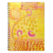 Geel Koraal Abstract Schilderij Notitieboek (Voorkant)