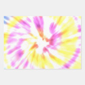 Geel koraal Aqua Tie Dye Inpakpapier Vel (Voorkant 2)