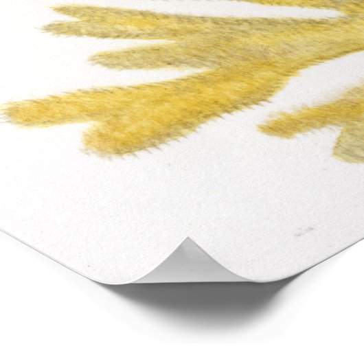 Geel koraal poster (Hoek)