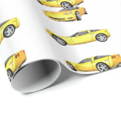 Geel korvet: cadeaupapier (Rol Hoek)