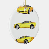 Geel korvet: keramisch ornament (Rechts)