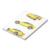 Geel korvet: notitieblok (Linkerzijde)