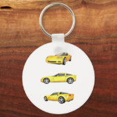 Geel korvet: sleutelhanger (Voorkant)