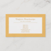 Geel Kraft & Rustisch Minimalistisch Visitekaartje (Voorkant)