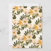 Geel Krem Floral Greenery 90th Birthday Kaart (Achterkant)