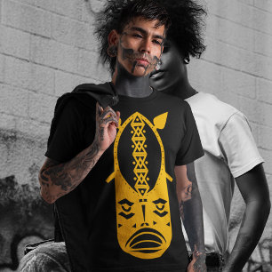 Geel krijgershoofd t-shirt
