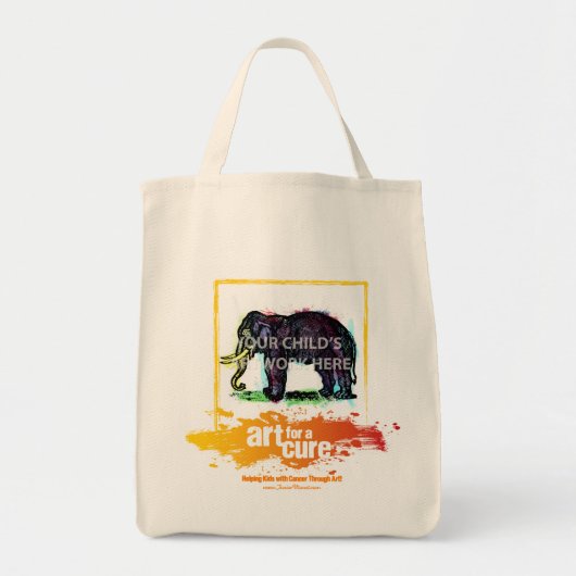 Geel "Kunst voor een Cure" Tas $ 20,95 (Voorkant)