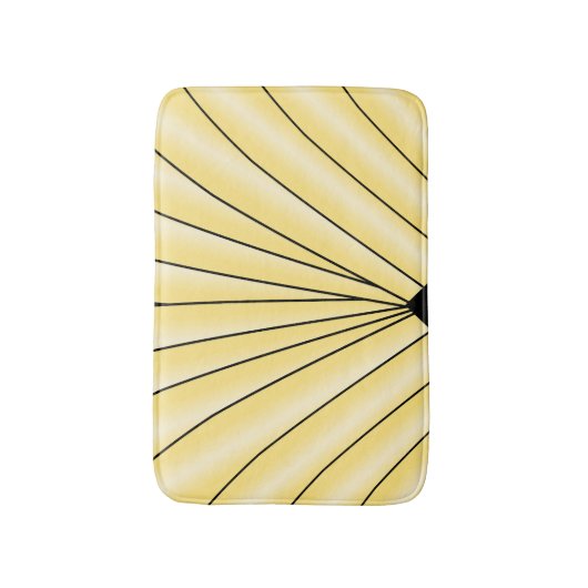 Geel kunstdeco-ontwerp badmat (Voorkant Verticaal)