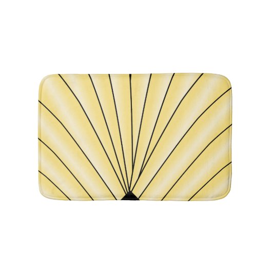 Geel kunstdeco-ontwerp badmat (Voorkant)