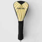 Geel kunstdeco-ontwerp golfheadcover (Voorkant)