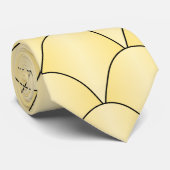 Geel kunstdeco-ontwerp stropdas (Opgerold)