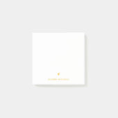  Geel Kute Heart en Naam Post-it® Notes (Voorkant)